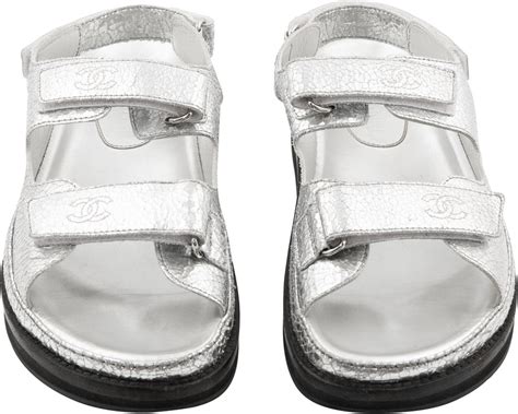 chanel dad sandals silver|chanel dad sandals price philippines.